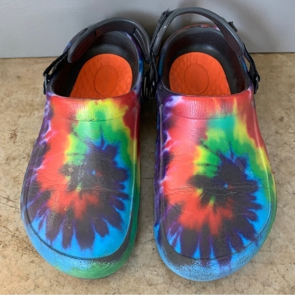 Crocs Bistro Pro LiteRide Tie dyed Slip on Shoes Size W8/M6 - Picture 1 of 11